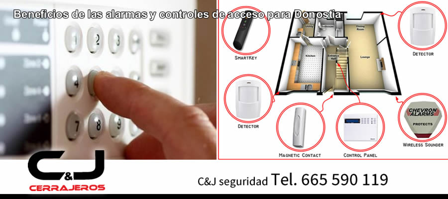 Beneficios de alarmas y controles de acceso en San Sebastián Donostia C&J seguridad