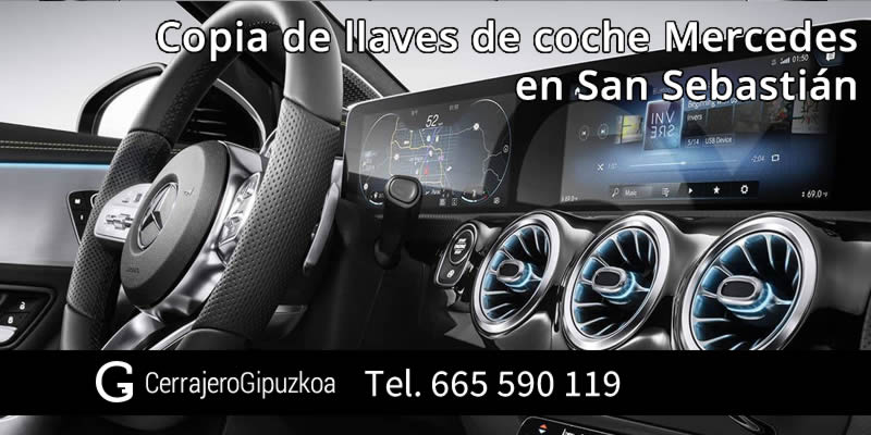 Copias de llaves de coche Mercedes en San Sebastián
