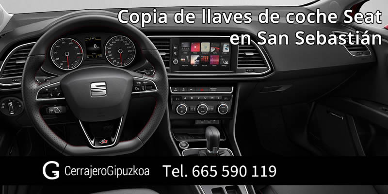 Copias de llaves de coche Seat por cerrajeros profesionales en San Sebastián Copias de llaves de coche Seat en San Sebastián