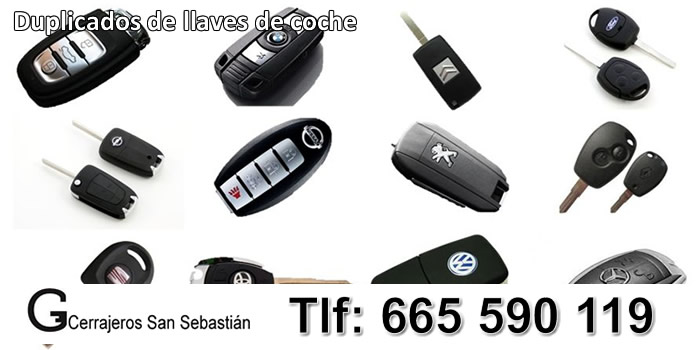 copias duplicados llaves de coche autocerrajeros san sebastian